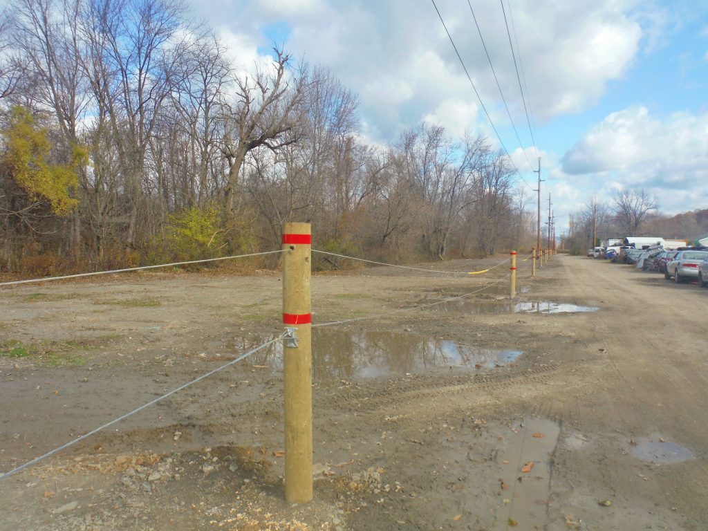 After Pennelec clean up. A new fence will prevent junk from encroaching on the banks of the J